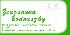 zsuzsanna bodanszky business card